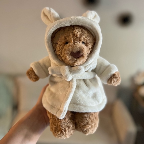 Jellycat Bathrobe Bartholomew Bear - Authentic & NWT! - Picture 1 of 6